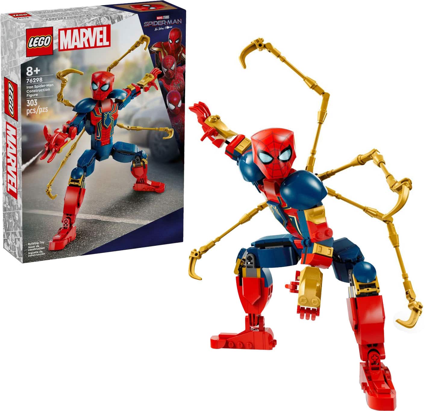 LEGO - Marvel Iron Spider-Man Construction Figure Marvel Toy 76298 - Front_Zoom