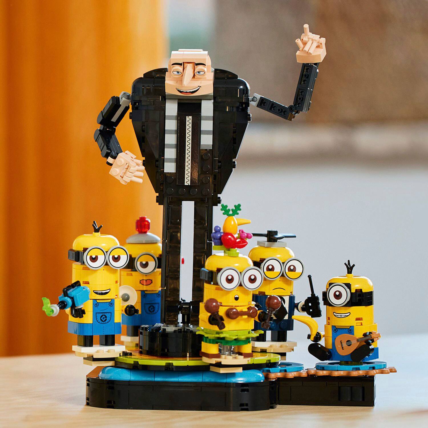 Alt View 11. LEGO - Despicable Me 4 Brick-Built Gru and Minions Toy Figure Set 75582.