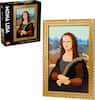 The text on the image is grouped as follows:
"Mona Lisa LEGO - 3213 - 1505 pcs/bpes - 18+".