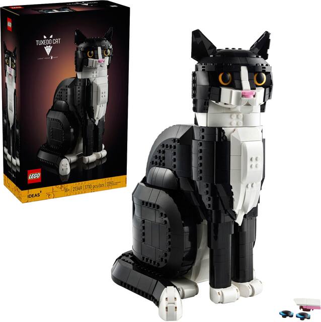 LEGO - Ideas Tuxedo Cat Gift Idea for Animal-Lovers and Home Décor 21349