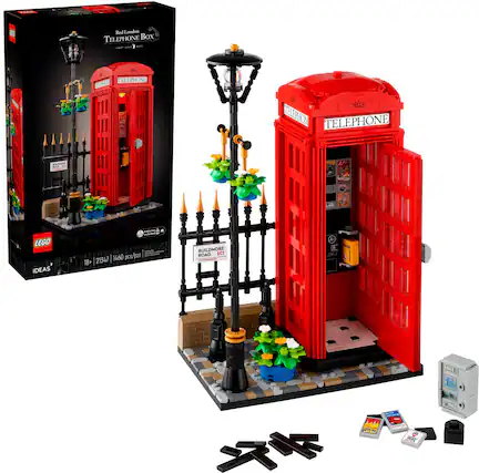 Front. LEGO - LEGO Ideas Red London Telephone Box Gift Idea for Travelers 21347.