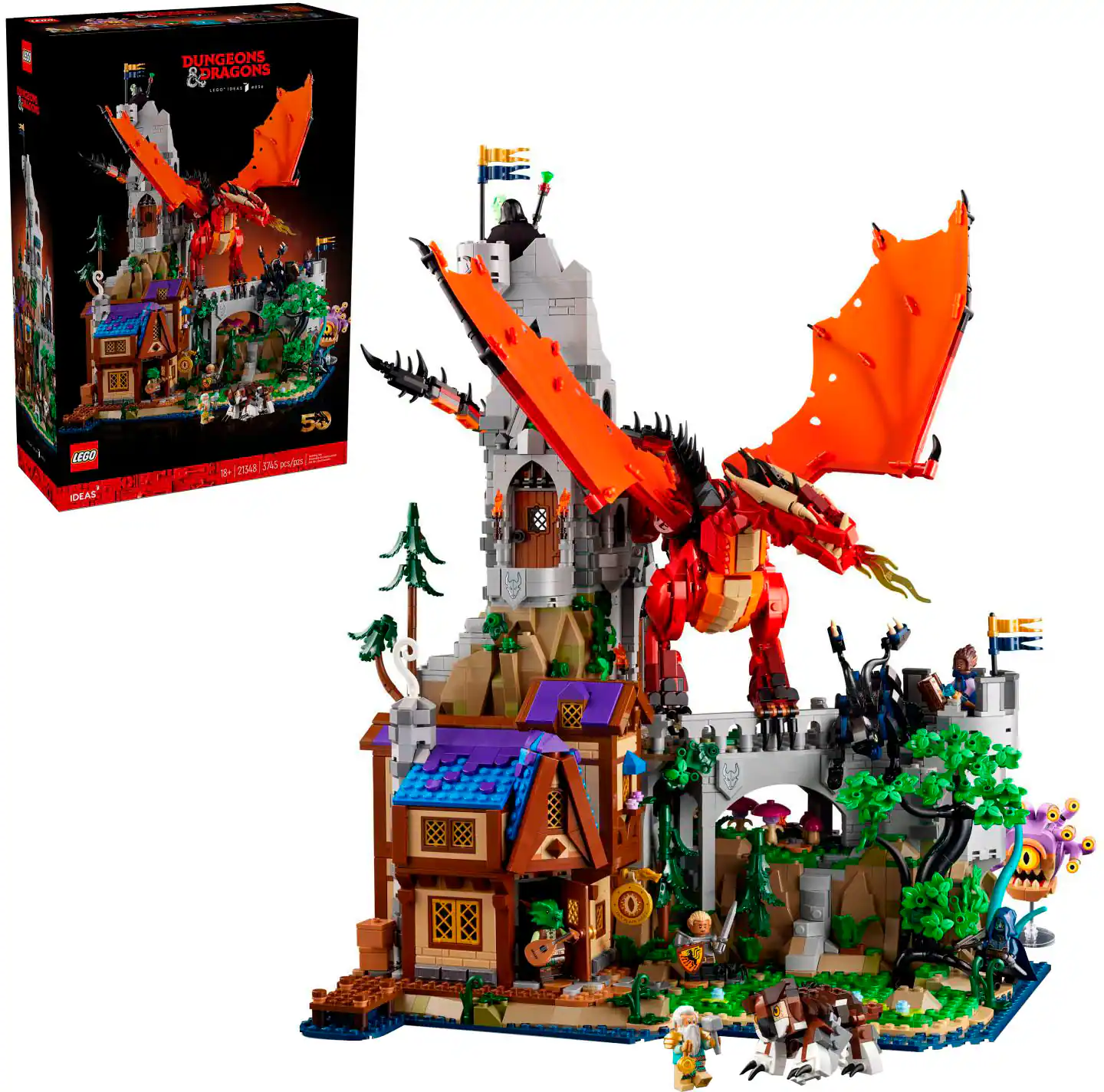 LEGO - Ideas Dungeons & Dragons: Red Dragon’s Tale Build and Display Set 21348