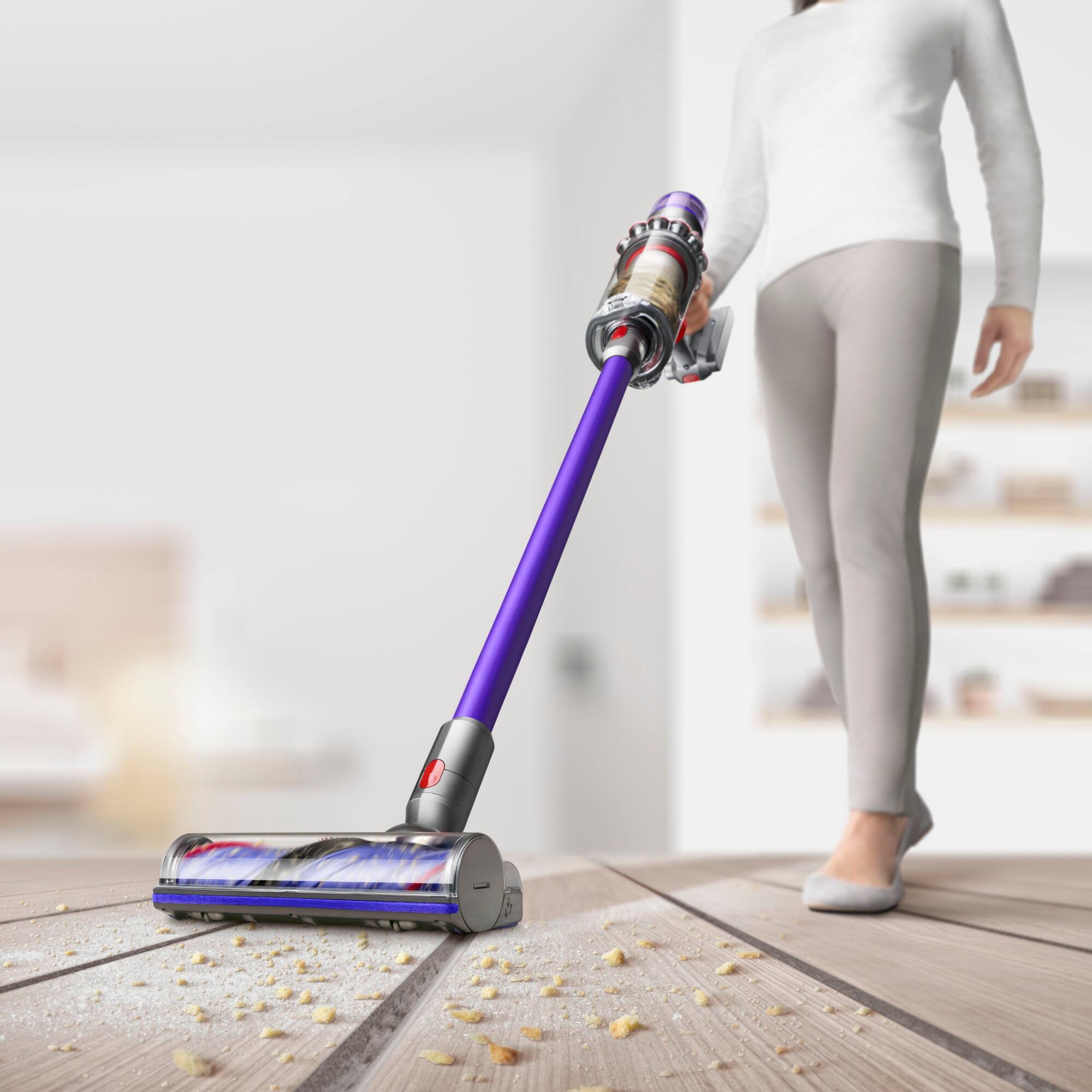 Alt View 11. Dyson - Dyson V11 Plus Cordless Vacuum - Nickel/Purple.