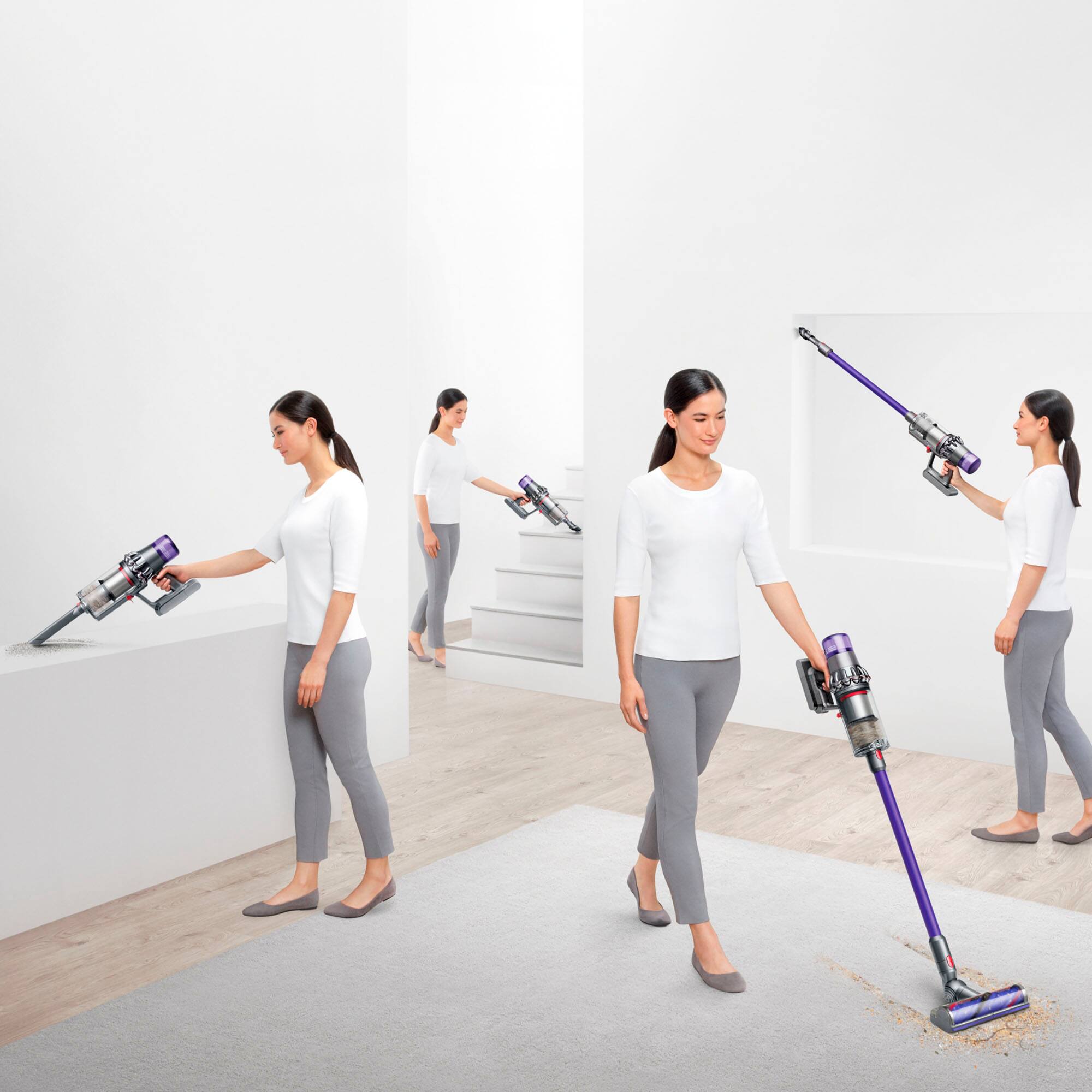 Alt View 1. Dyson - Dyson V11 Plus Cordless Vacuum - Nickel/Purple.