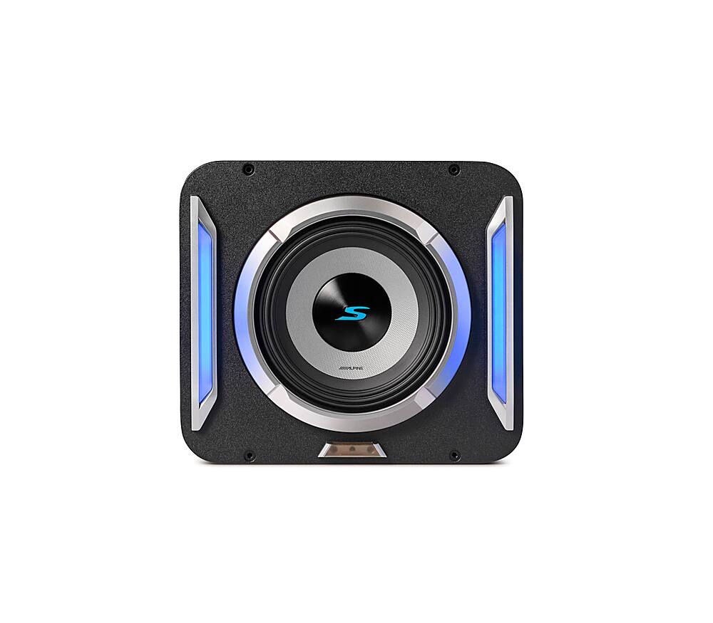 Alt View 18. Alpine - PrismaLink S2-Series 8" Single Voice Coil 2 ohm Preloaded Subwoofer Wedge Enclosure - Black.