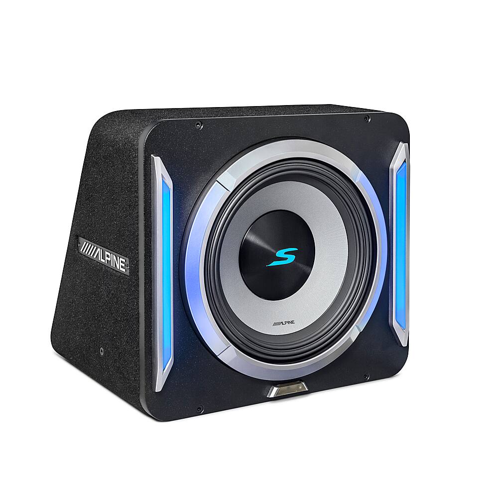 Alt View 14. Alpine - PrismaLink S2-Series 12" Single Voice Coil 2 ohm Preloaded Subwoofer Wedge Enclosure - Black.
