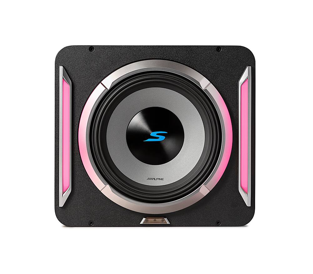 Alt View 16. Alpine - PrismaLink S2-Series 12" Single Voice Coil 2 ohm Preloaded Subwoofer Wedge Enclosure - Black.