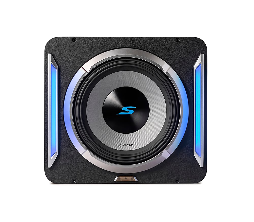 Alt View 18. Alpine - PrismaLink S2-Series 12" Single Voice Coil 2 ohm Preloaded Subwoofer Wedge Enclosure - Black.