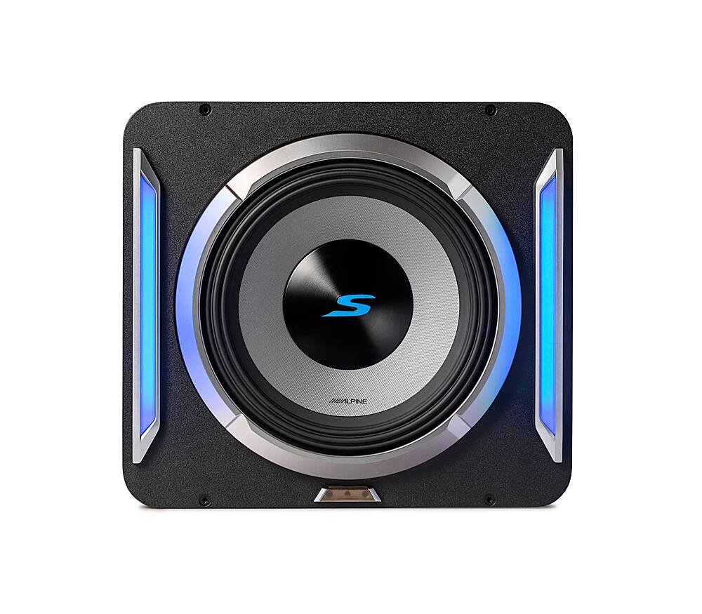 Alt View 18. Alpine - PrismaLink S2-Series 12" Single Voice Coil 2 ohm Preloaded Subwoofer Wedge Enclosure - Black.