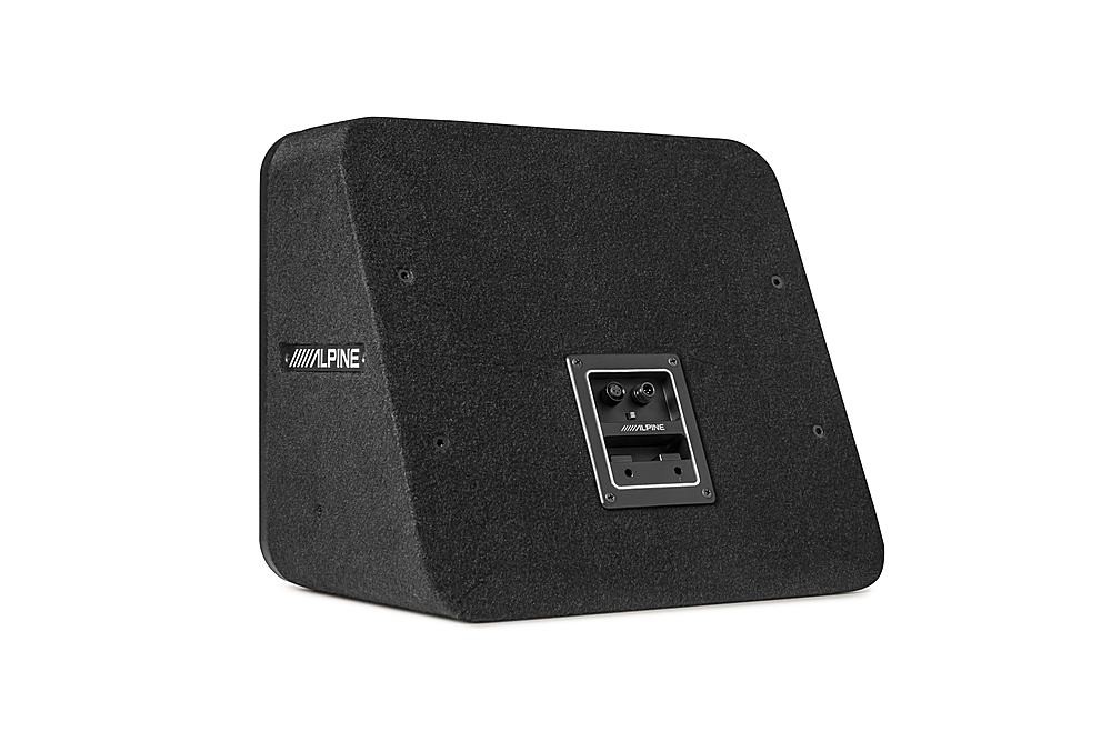 Back. Alpine - PrismaLink S2-Series 10" Single Voice Coil 2 ohm Preloaded Subwoofer Wedge Enclosure - Black.
