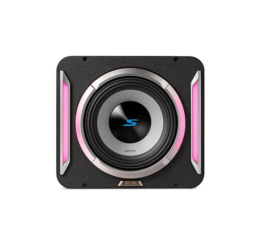 Alt View 16. Alpine - PrismaLink S2-Series 10" Single Voice Coil 2 ohm Preloaded Subwoofer Wedge Enclosure - Black.