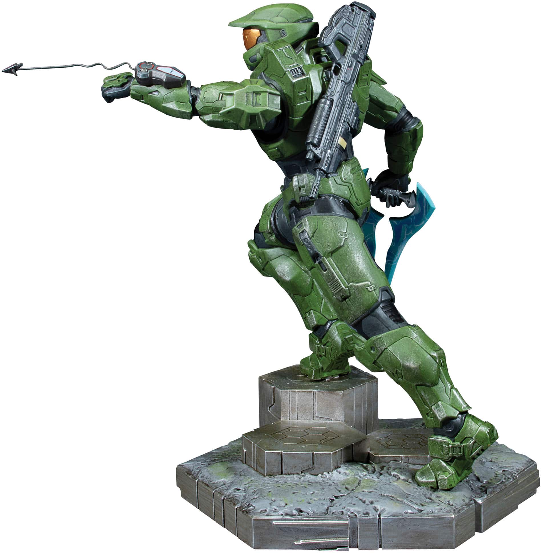 Left. Dark Horse Comics - Halo Infinite: Master Chief with Grappleshot PVC Statue.