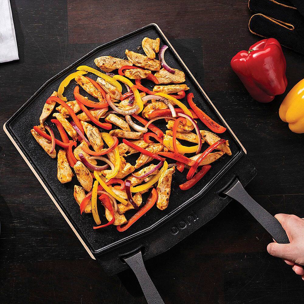 Alt View 12. Ooni - Dual-sided Grizzler Plate - black.