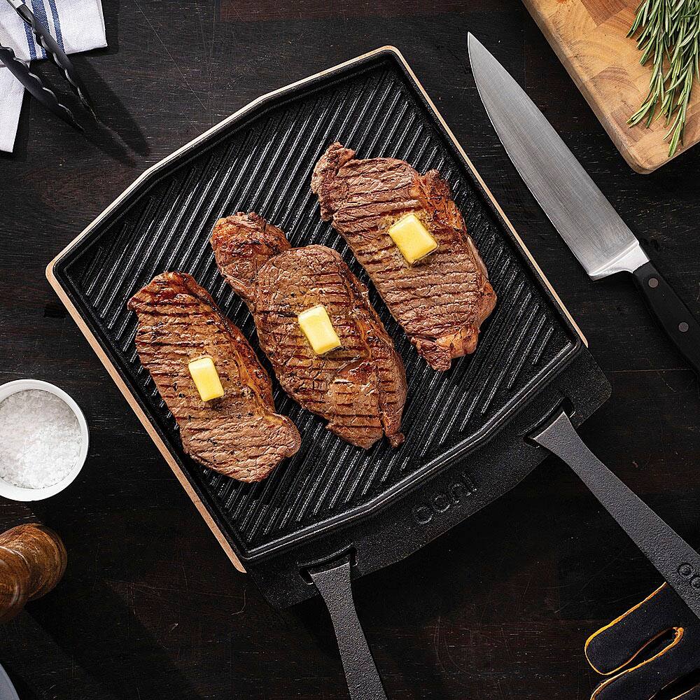 Alt View 13. Ooni - Dual-sided Grizzler Plate - black.