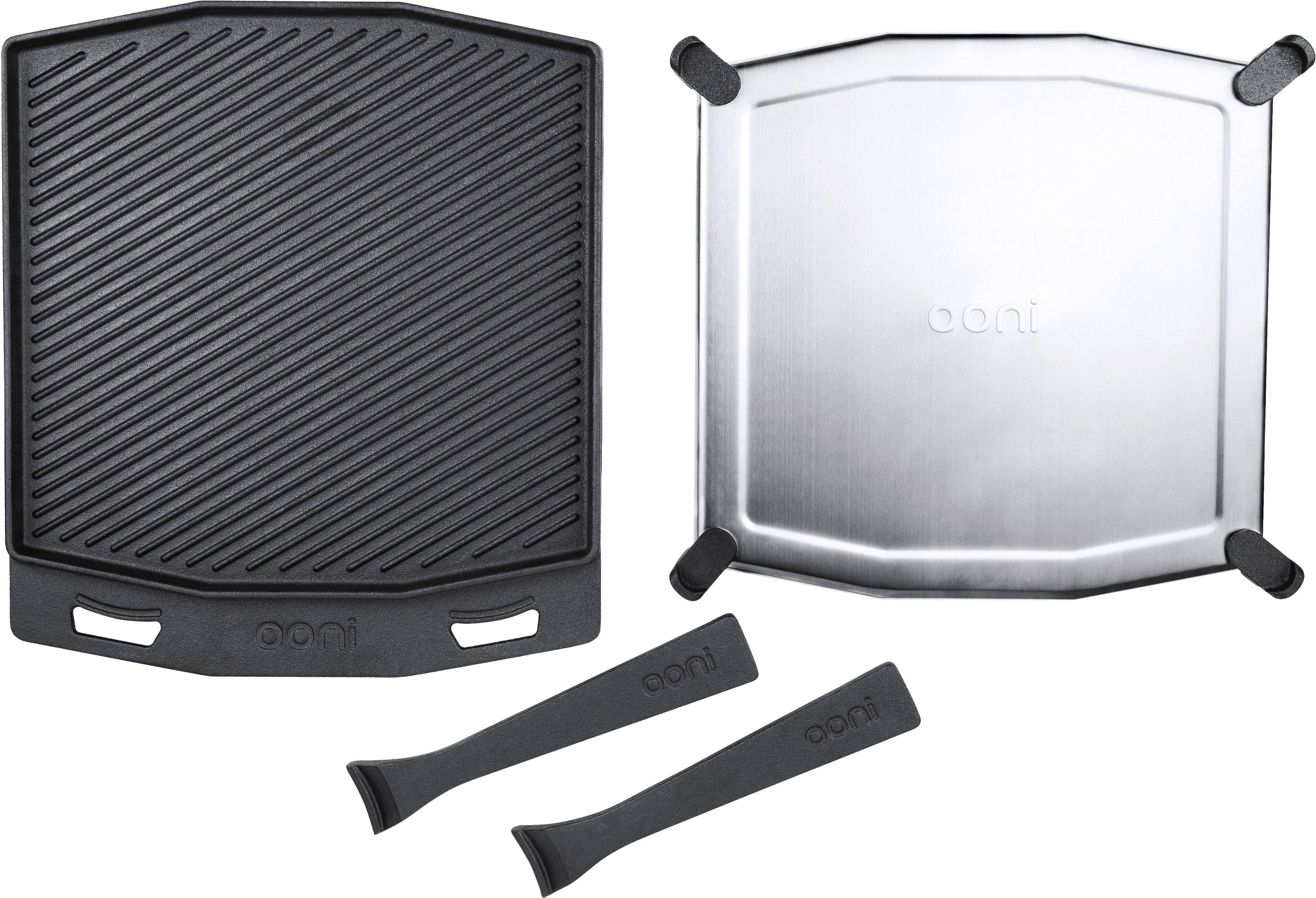 Alt View 16. Ooni - Dual-sided Grizzler Plate - black.