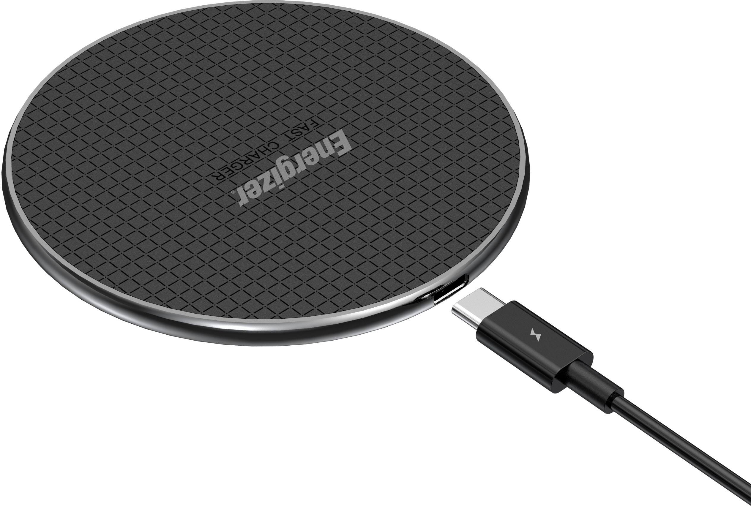 Alt View 12. Energizer - Max 15W Qi Certified Universal Wireless Charging Pad - USB-C Cable Included (AC Adapter not included) - Black.