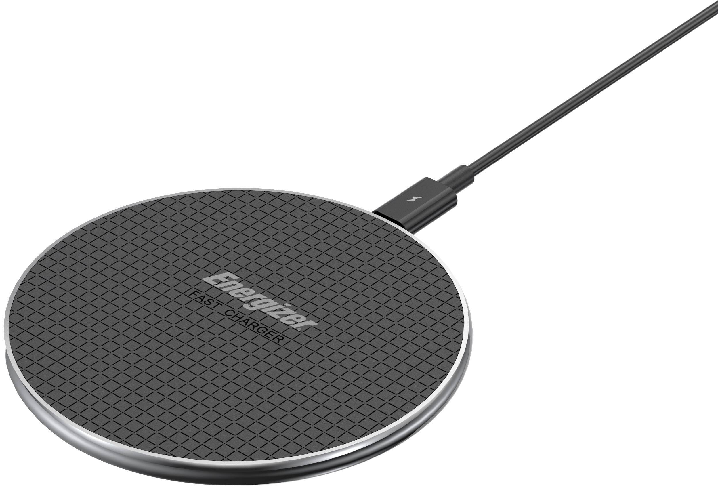 Alt View 1. Energizer - Max 15W Qi Certified Universal Wireless Charging Pad - USB-C Cable Included (AC Adapter not included) - Black.
