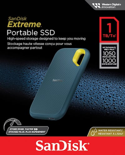 SANDISK Extreme Portable 1TB External USB C NVMe SSD Monterey SANDISK Extreme Portable 1TB External USB C NVMe SSD Monterey