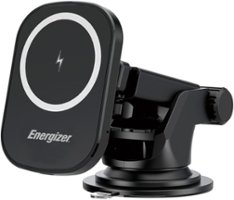 Energizer - Ultimate 15W MagSafe Magnetic Universal 3-in-1 Wireless Car Charger/Mount with Vent, Dash and Windshield Mounts Included - Black - Front_Zoom