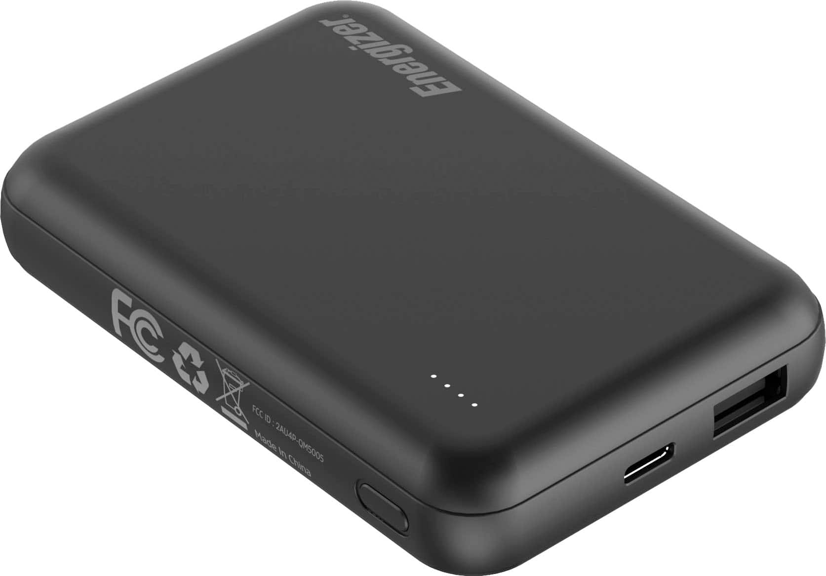 Front. Energizer - Ultimate Lithium 5,000mAh 18W MagSafe Magnetic Wireless Power Bank/ Portable Battery Charger with 3 Ports & LED Display - Black.