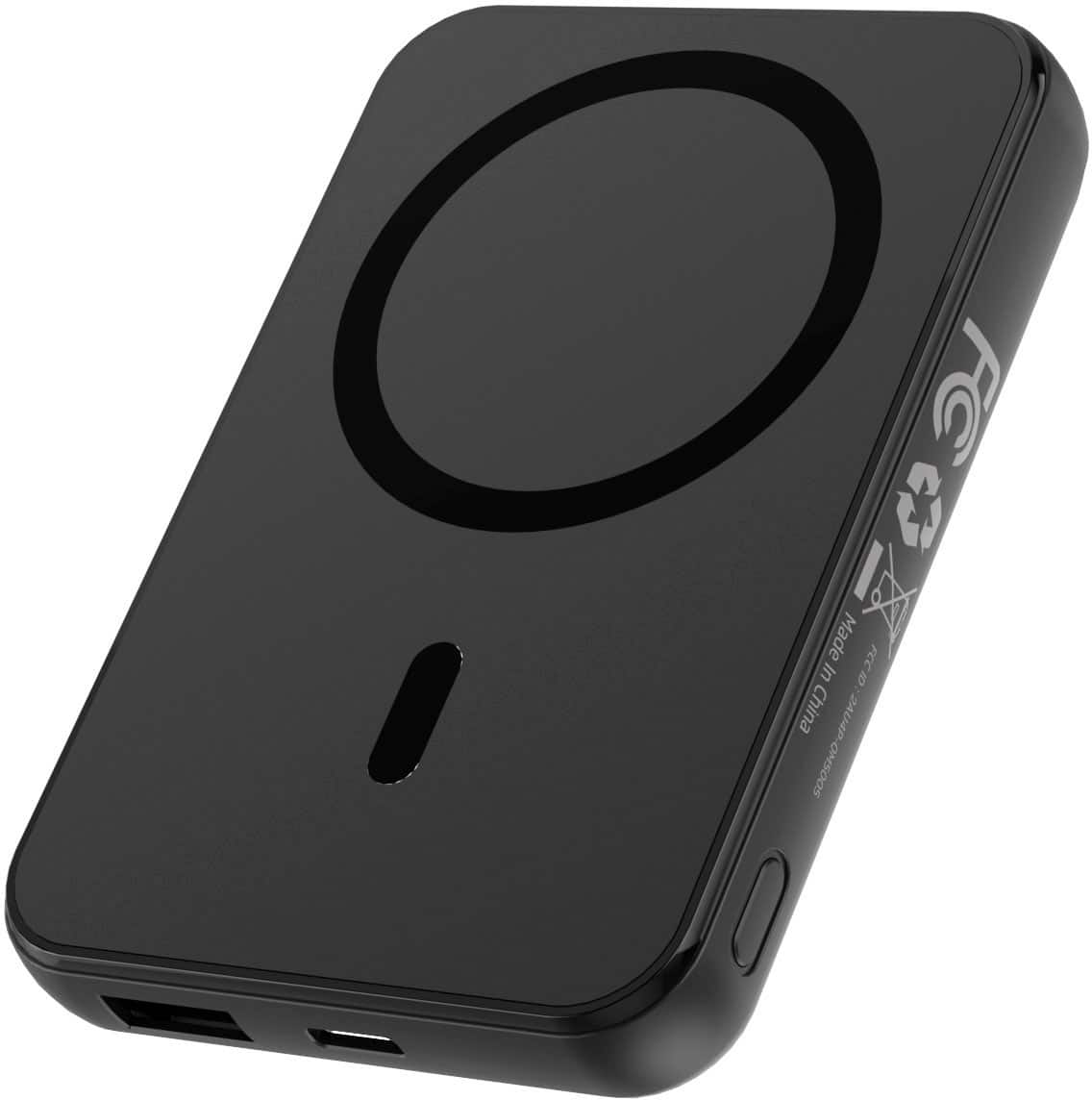 Alt View 11. Energizer - Ultimate Lithium 5,000mAh 18W MagSafe Magnetic Wireless Power Bank/ Portable Battery Charger with 3 Ports & LED Display - Black.