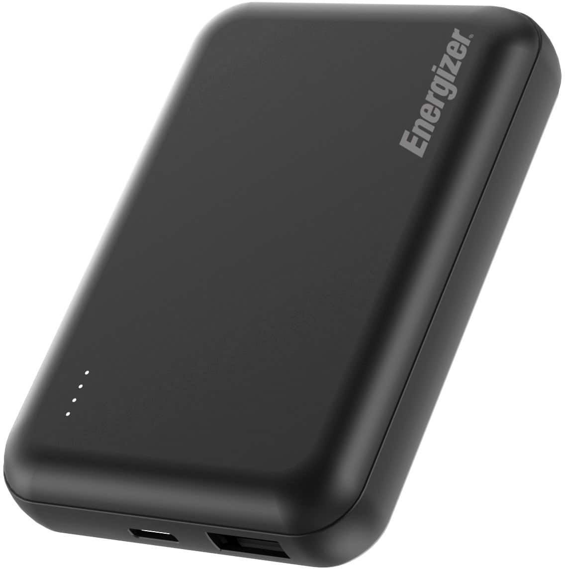 Alt View 3. Energizer - Ultimate Lithium 5,000mAh 18W MagSafe Magnetic Wireless Power Bank/ Portable Battery Charger with 3 Ports & LED Display - Black.