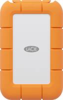 LaCie - Rugged Mini SSD 1TB Solid State Drive - USB 3.2 Gen 2x2, speeds up to 2000MB/s (STMF1000400) - Silver and Orange - Front_Zoom