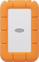 LaCie Rugged Mini SSD 1TB Solid State Drive - USB 3.2 Gen 2x2, speeds up to 2000MB/s (STMF1000400) - Silver and Orange - Front_Zoom