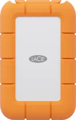 LaCie - Rugged Mini SSD 1TB Solid State Drive - USB 3.2 Gen 2x2, speeds up to 2000MB/s (STMF1000400) - Silver and Orange