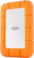 Left. LaCie - LaCie Rugged Mini SSD 1TB Solid State Drive - USB 3.2 Gen 2x2, speeds up to 2000MB/s (STMF1000400) - Silver and Orange.