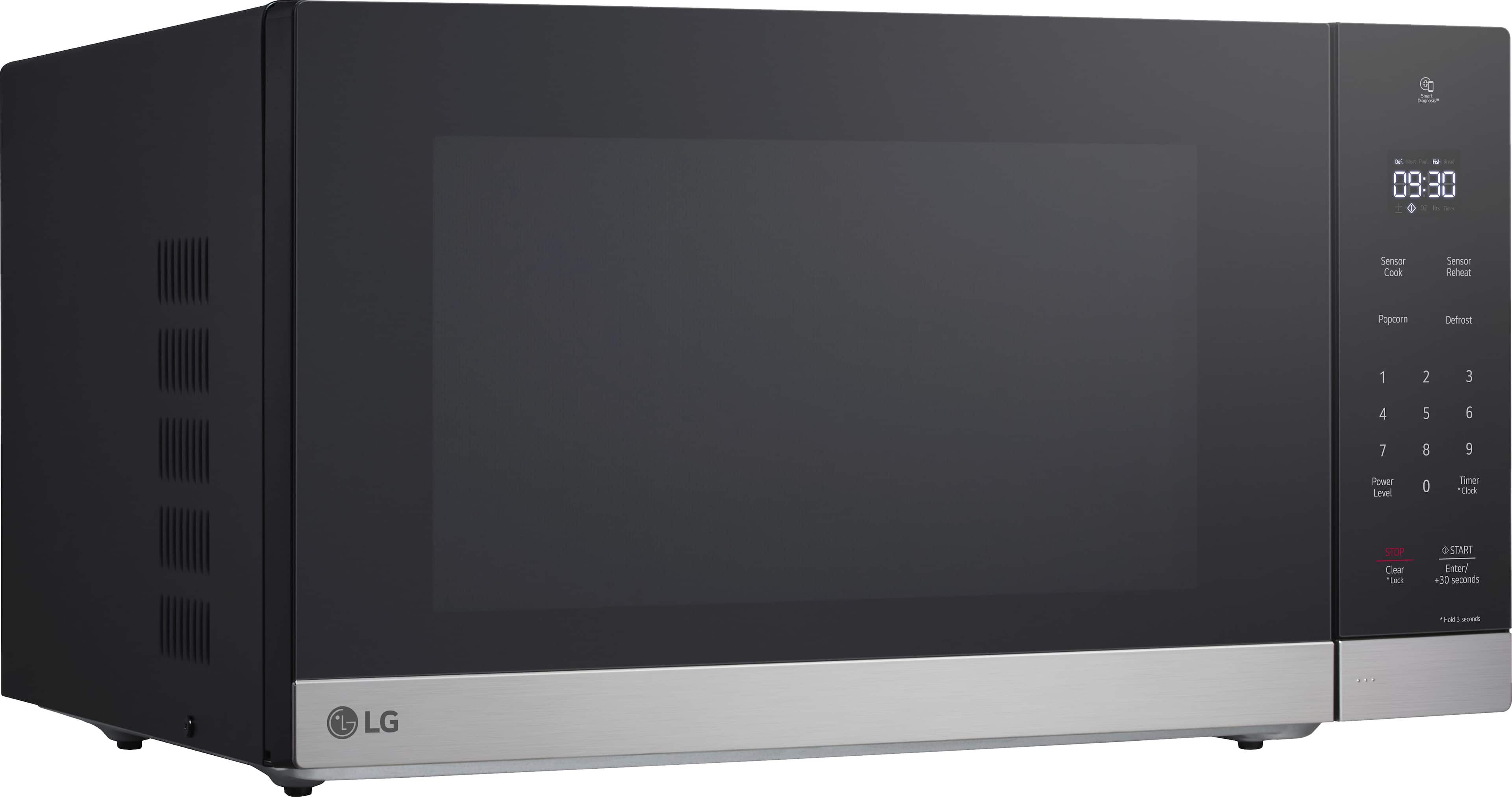 Angle. LG - 2.0 Cu. Ft. Countertop Microwave with Sensor Cooking and Smart Inverter - Stainless Steel.
