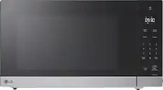 Front. LG - 2.0 Cu. Ft. Countertop Microwave with Sensor Cooking and Smart Inverter - Stainless Steel.