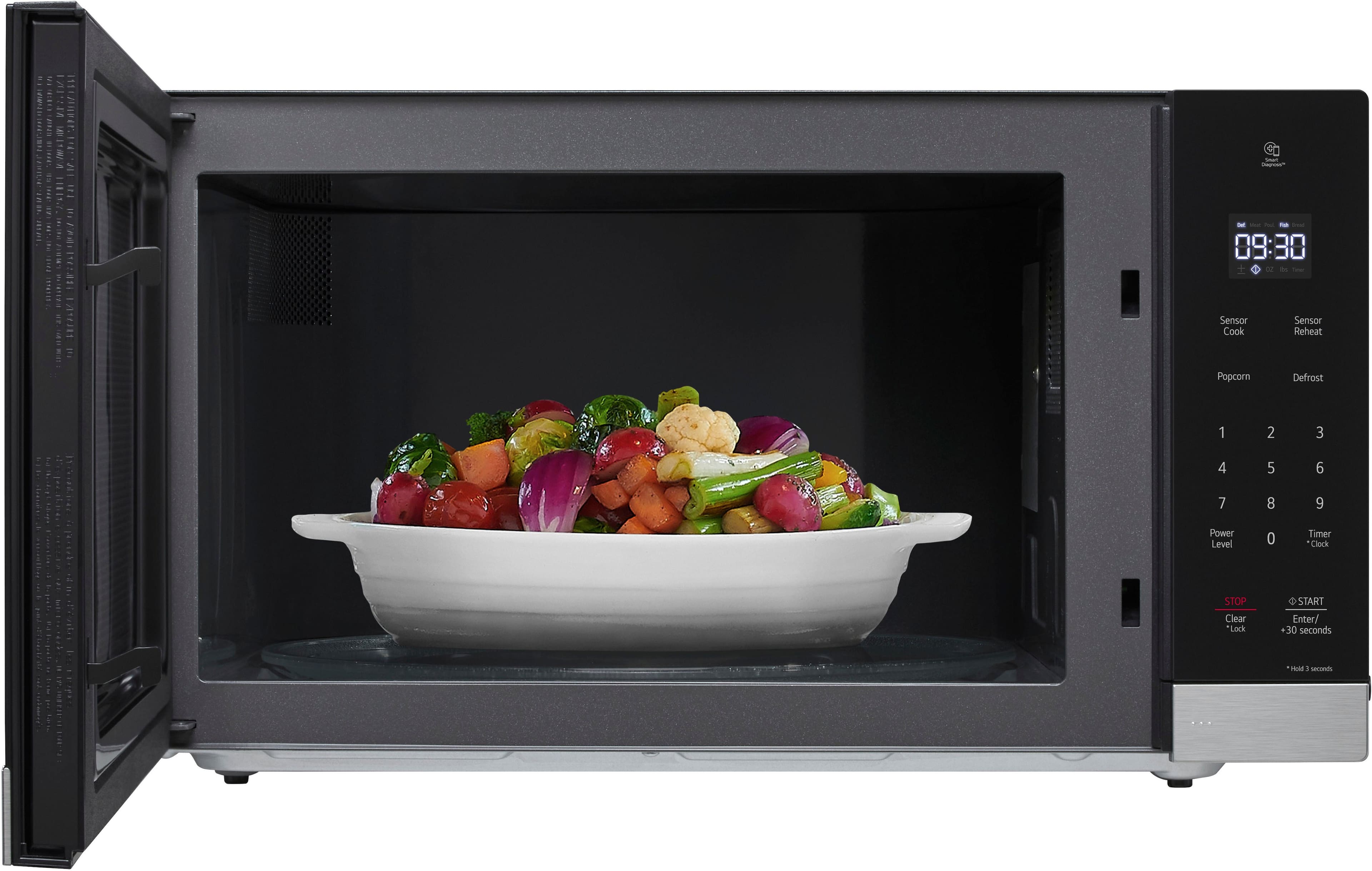 Alt View 11. LG - 2.0 Cu. Ft. Countertop Microwave with Sensor Cooking and Smart Inverter - Stainless Steel.