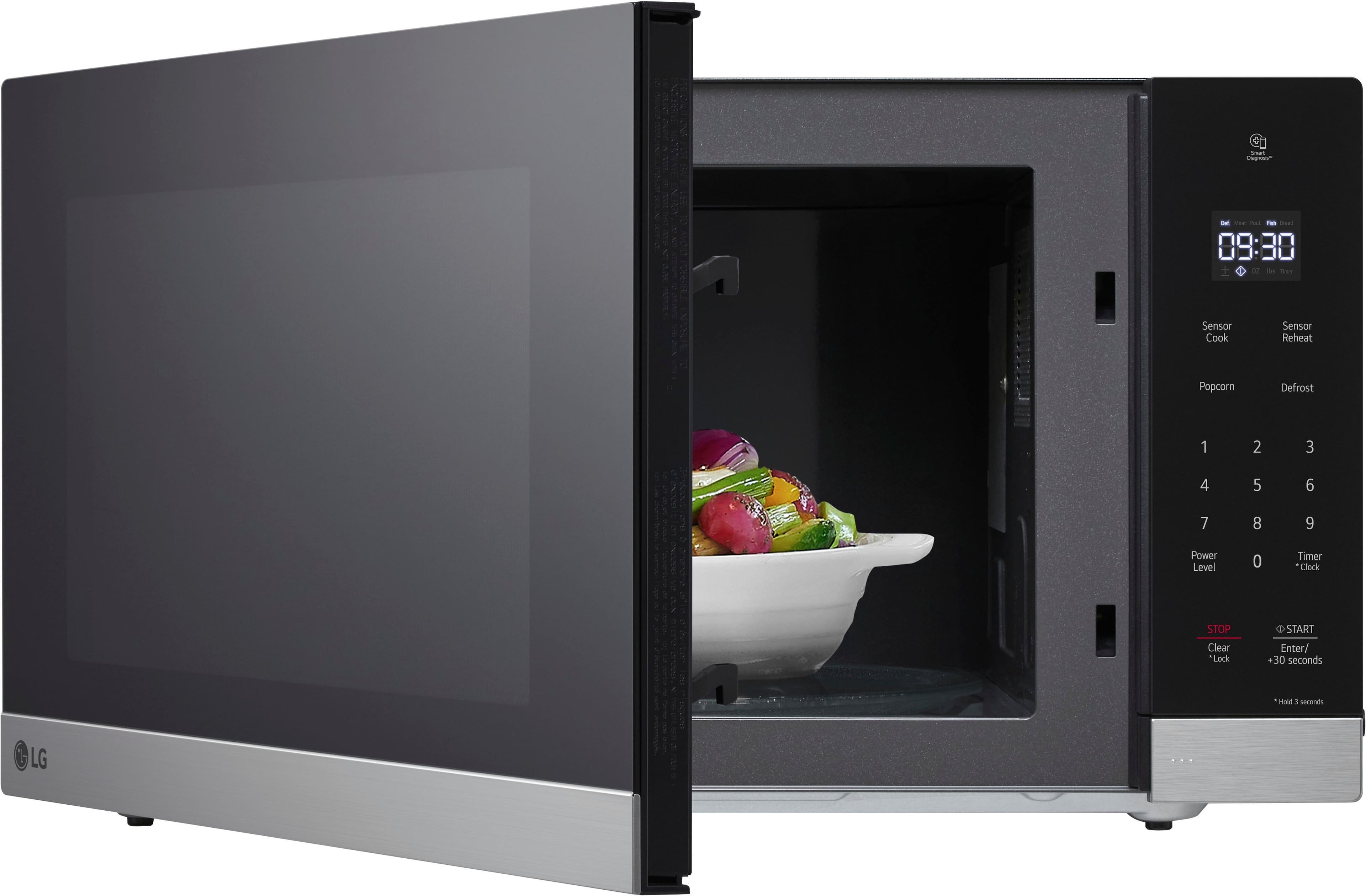 Alt View 14. LG - 2.0 Cu. Ft. Countertop Microwave with Sensor Cooking and Smart Inverter - Stainless Steel.