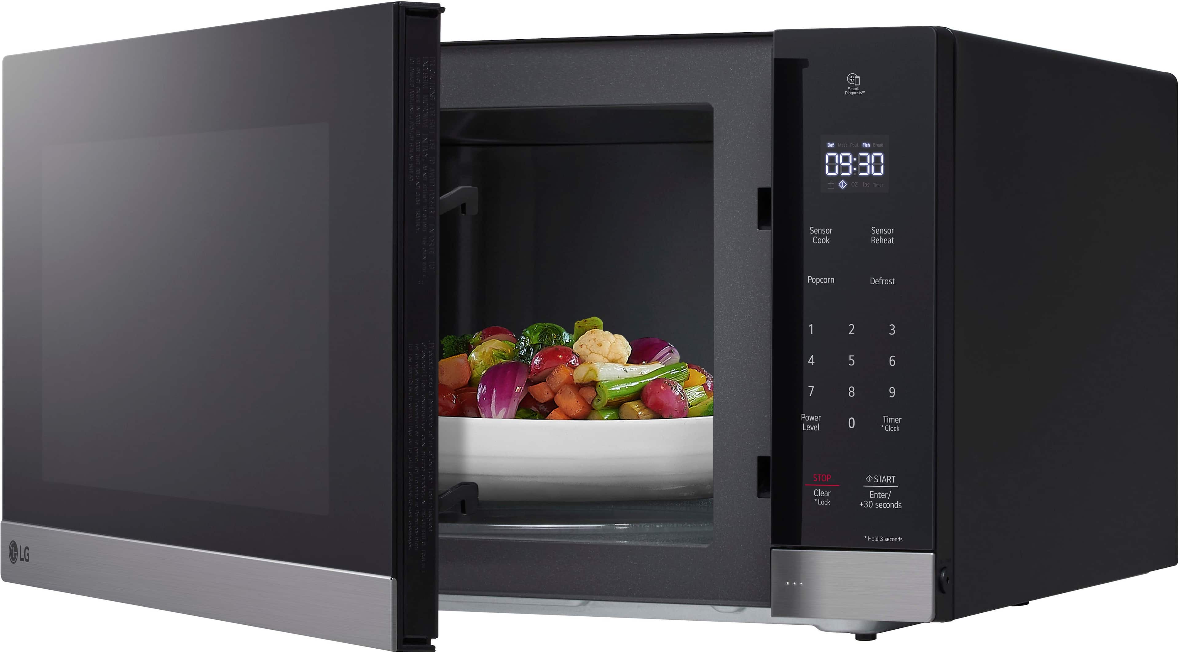 Alt View 19. LG - 2.0 Cu. Ft. Countertop Microwave with Sensor Cooking and Smart Inverter - Stainless Steel.