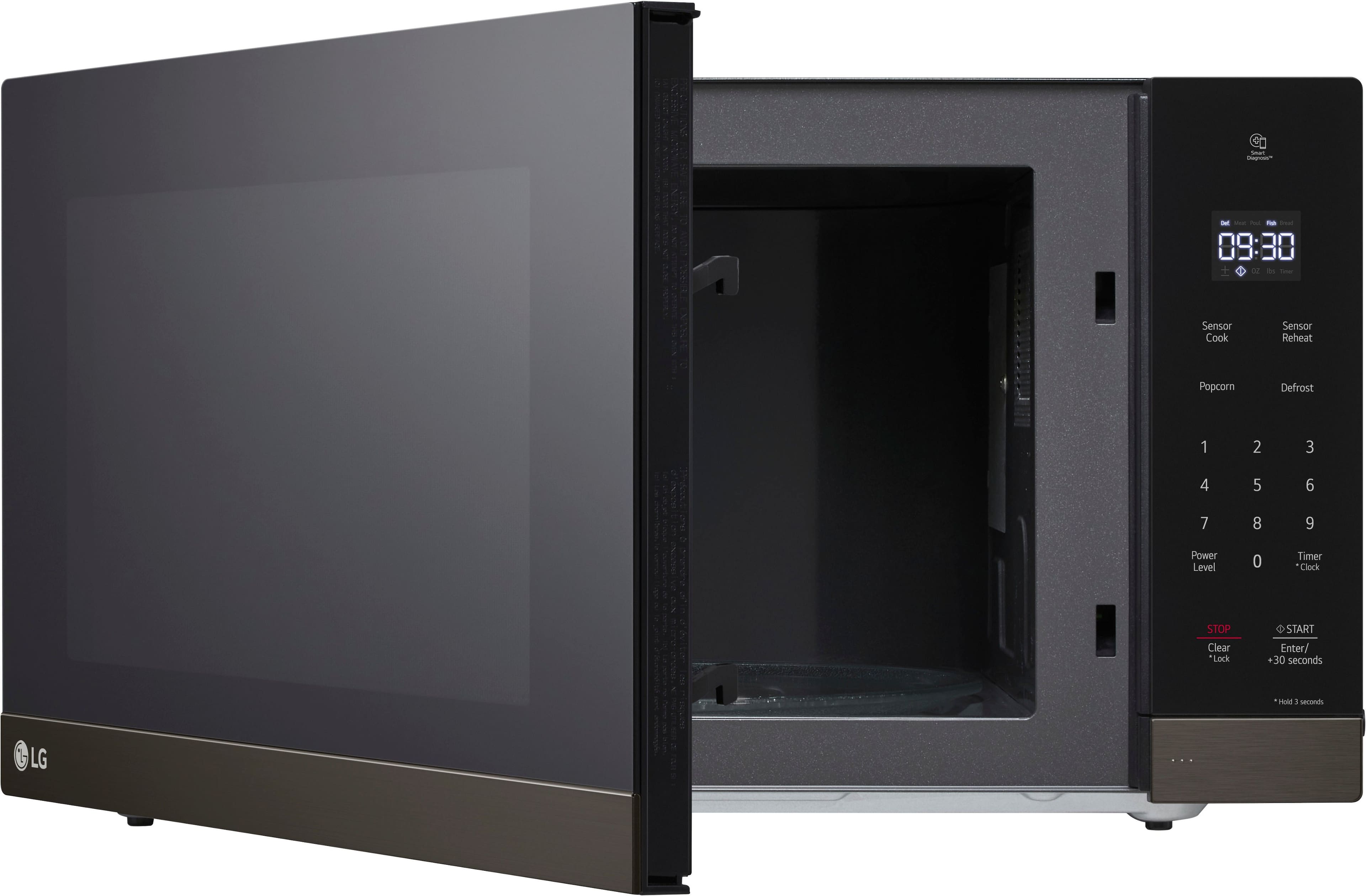 Alt View 13. LG - 2.0 Cu. Ft. Countertop Microwave with Sensor Cooking and Smart Inverter - Black Stainless Steel.