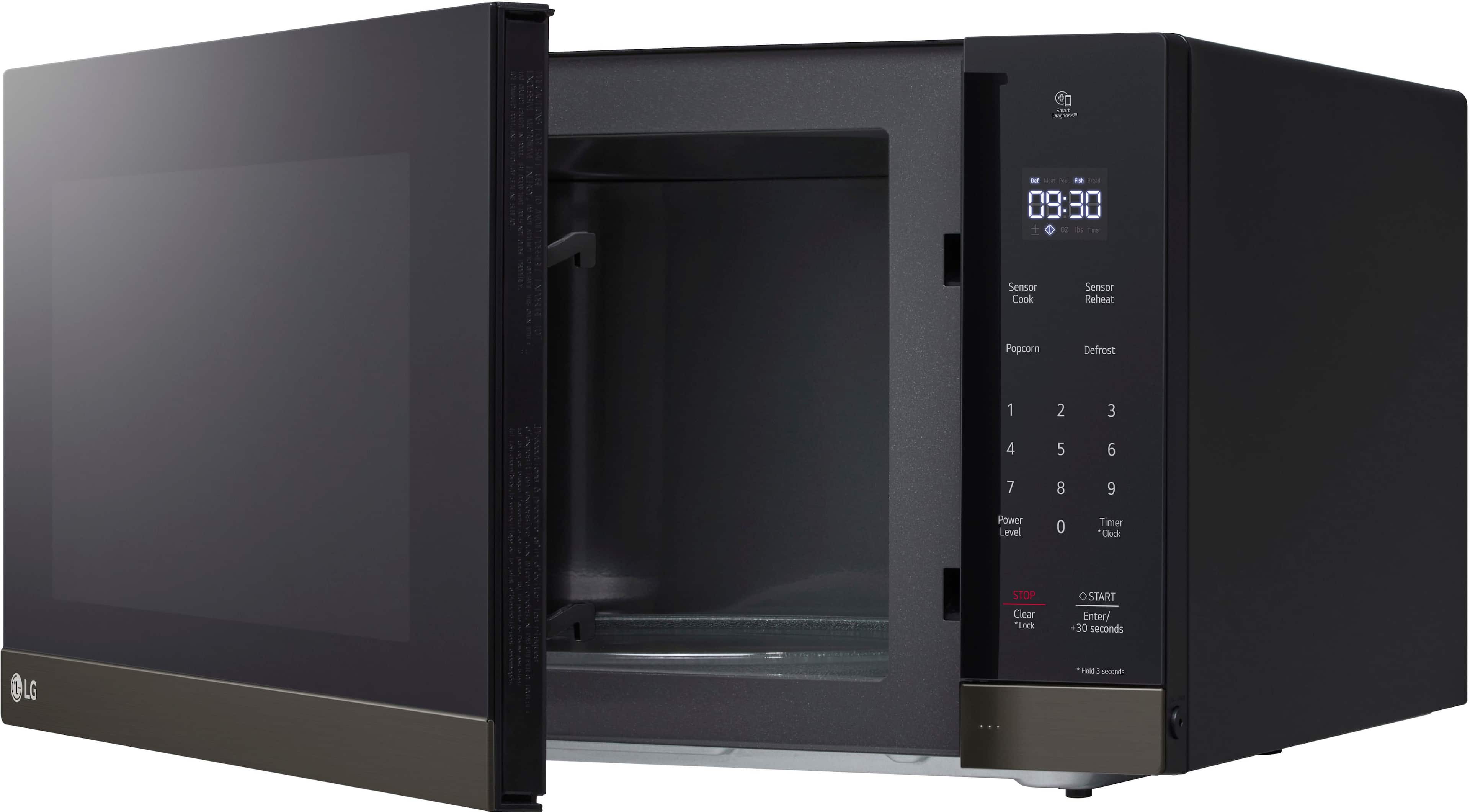 Alt View 18. LG - 2.0 Cu. Ft. Countertop Microwave with Sensor Cooking and Smart Inverter - Black Stainless Steel.