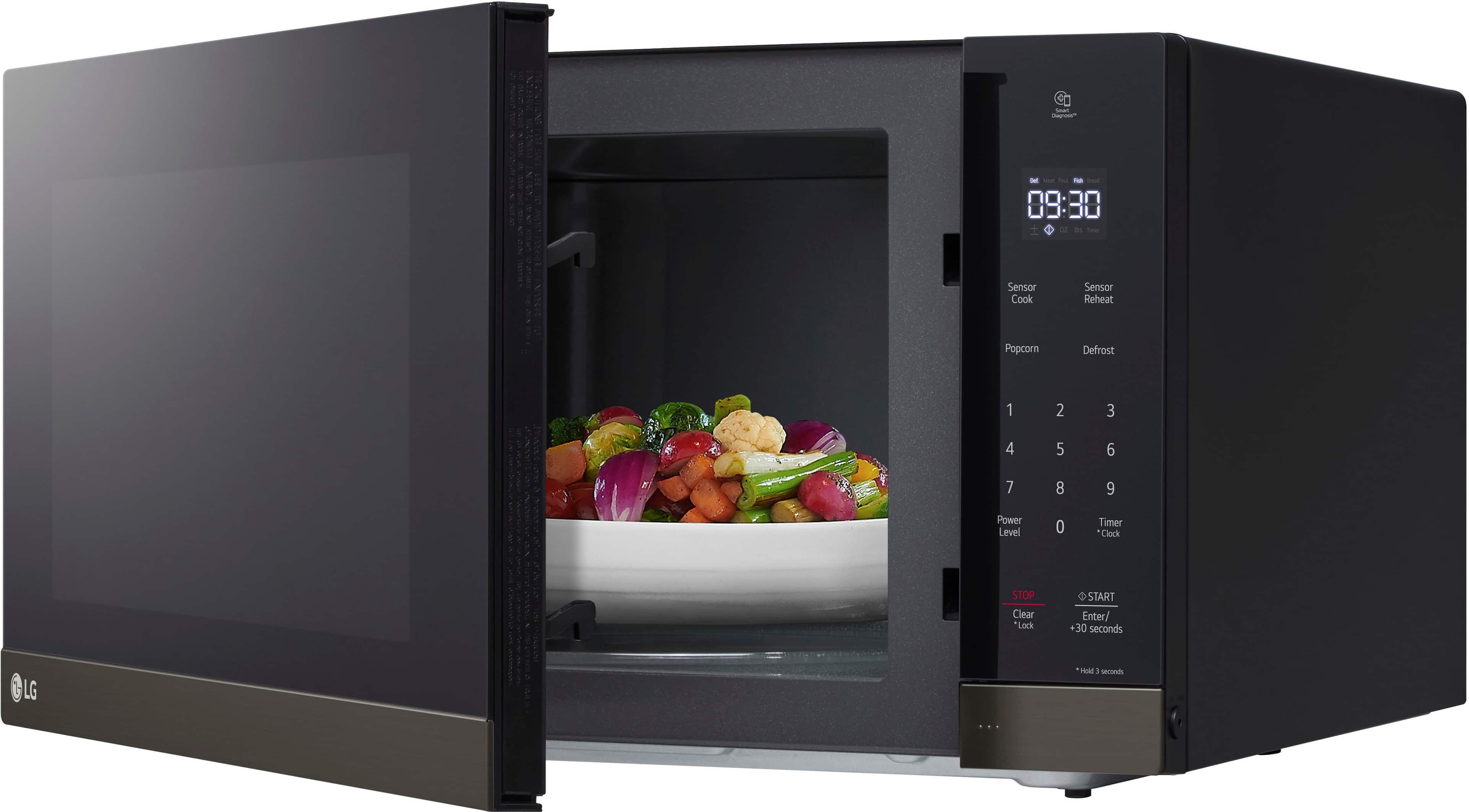 Alt View 19. LG - 2.0 Cu. Ft. Countertop Microwave with Sensor Cooking and Smart Inverter - Black Stainless Steel.