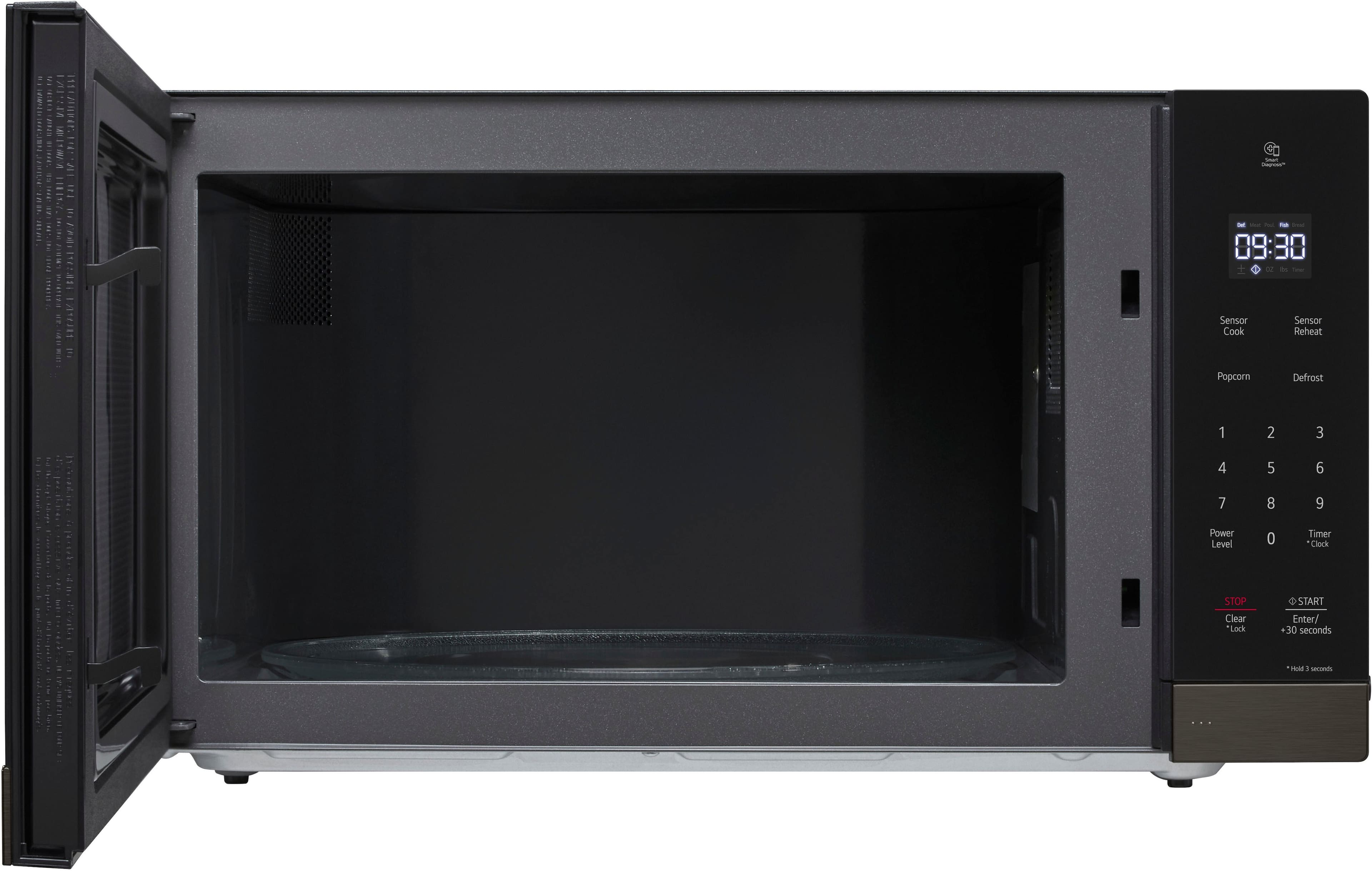 Alt View 1. LG - 2.0 Cu. Ft. Countertop Microwave with Sensor Cooking and Smart Inverter - Black Stainless Steel.