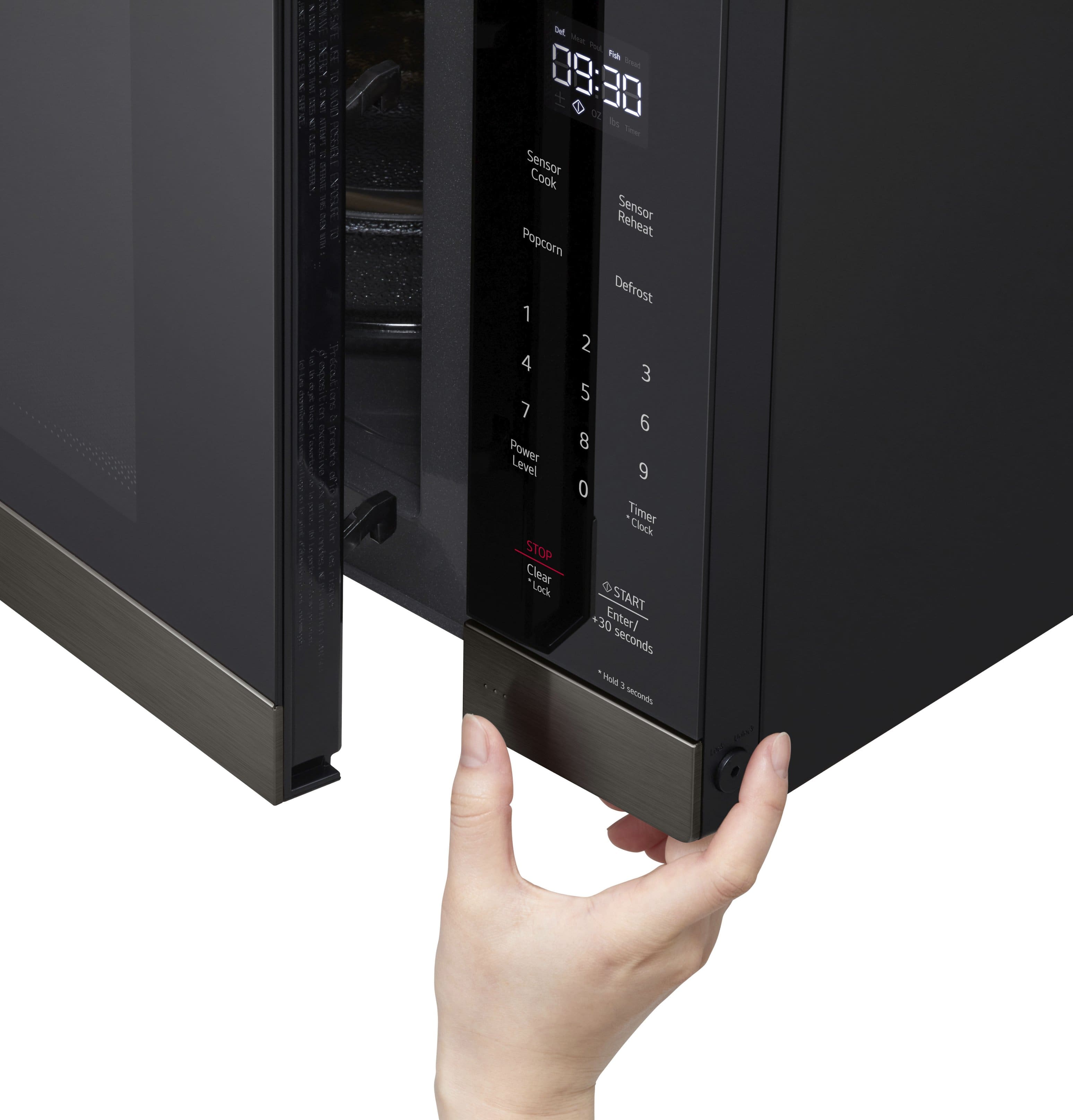 Alt View 22. LG - 2.0 Cu. Ft. Countertop Microwave with Sensor Cooking and Smart Inverter - Black Stainless Steel.