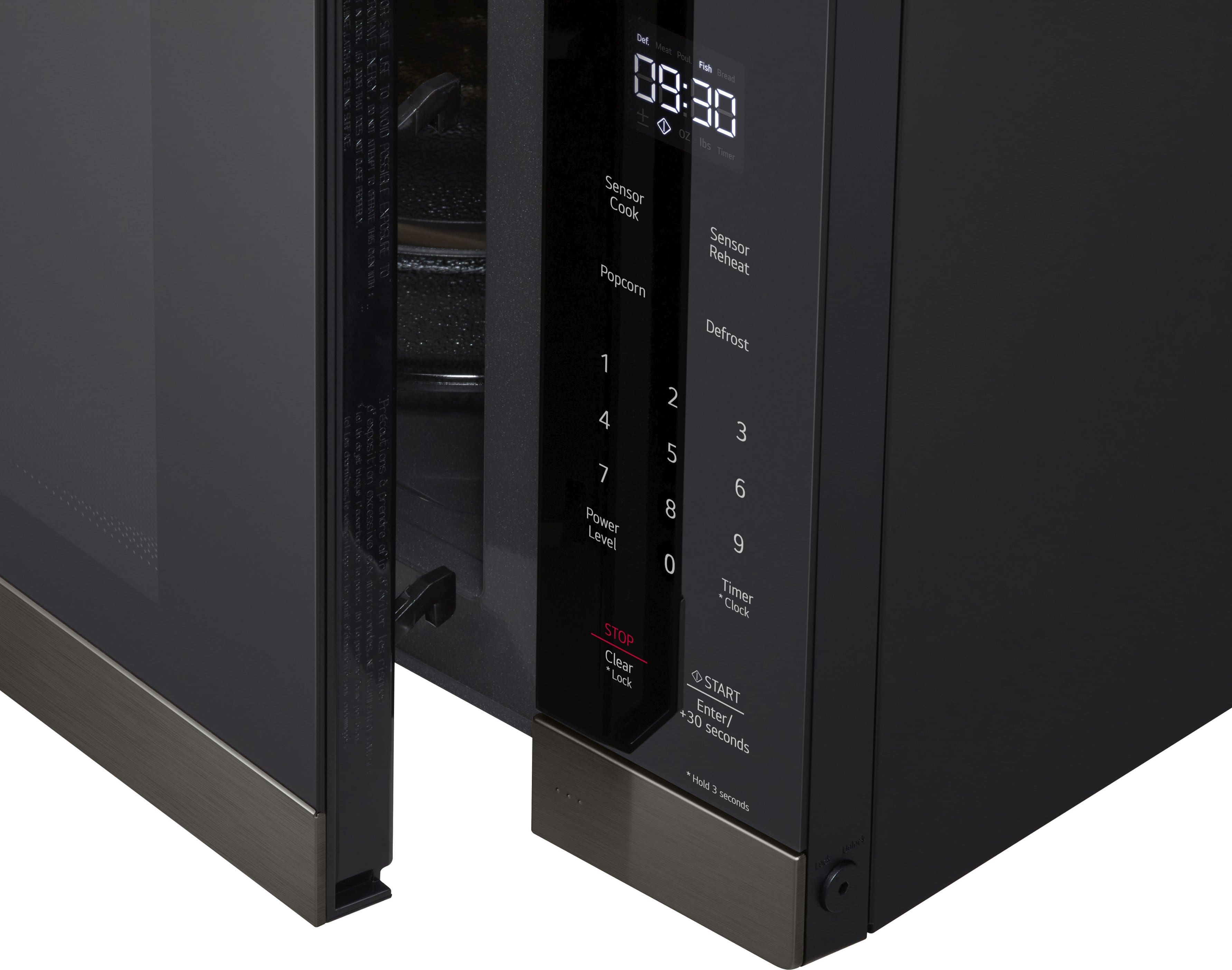 Alt View 23. LG - 2.0 Cu. Ft. Countertop Microwave with Sensor Cooking and Smart Inverter - Black Stainless Steel.