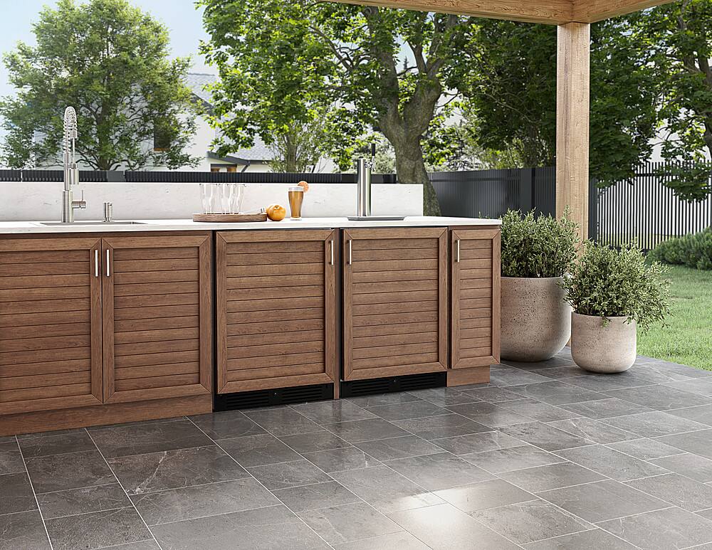 Alt View 11. Zephyr - Solid Panel Ready Door Kit with Kickplate - Black.