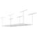 Angle. FlexiSpot - Fleximounts 3 x 8 Foot Overhead Garage Rack 2 Pack with 4 Hooks - White.