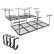 Front. FlexiSpot - Fleximounts 4 x 8 Foot Overhead Garage Rack 2 Pack with 4 Hooks - Black.
