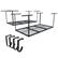 Front. FlexiSpot - Fleximounts 3 x 6 Foot Overhead Garage Rack 2 Pack with 4 Hooks - Black.