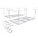 Front. FlexiSpot - Fleximounts 3 x 6 Foot Overhead Garage Rack 2 Pack with 4 Hooks - White.