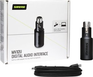 Shure - MVX2U XLR to USB Digital Audio Interface - Black