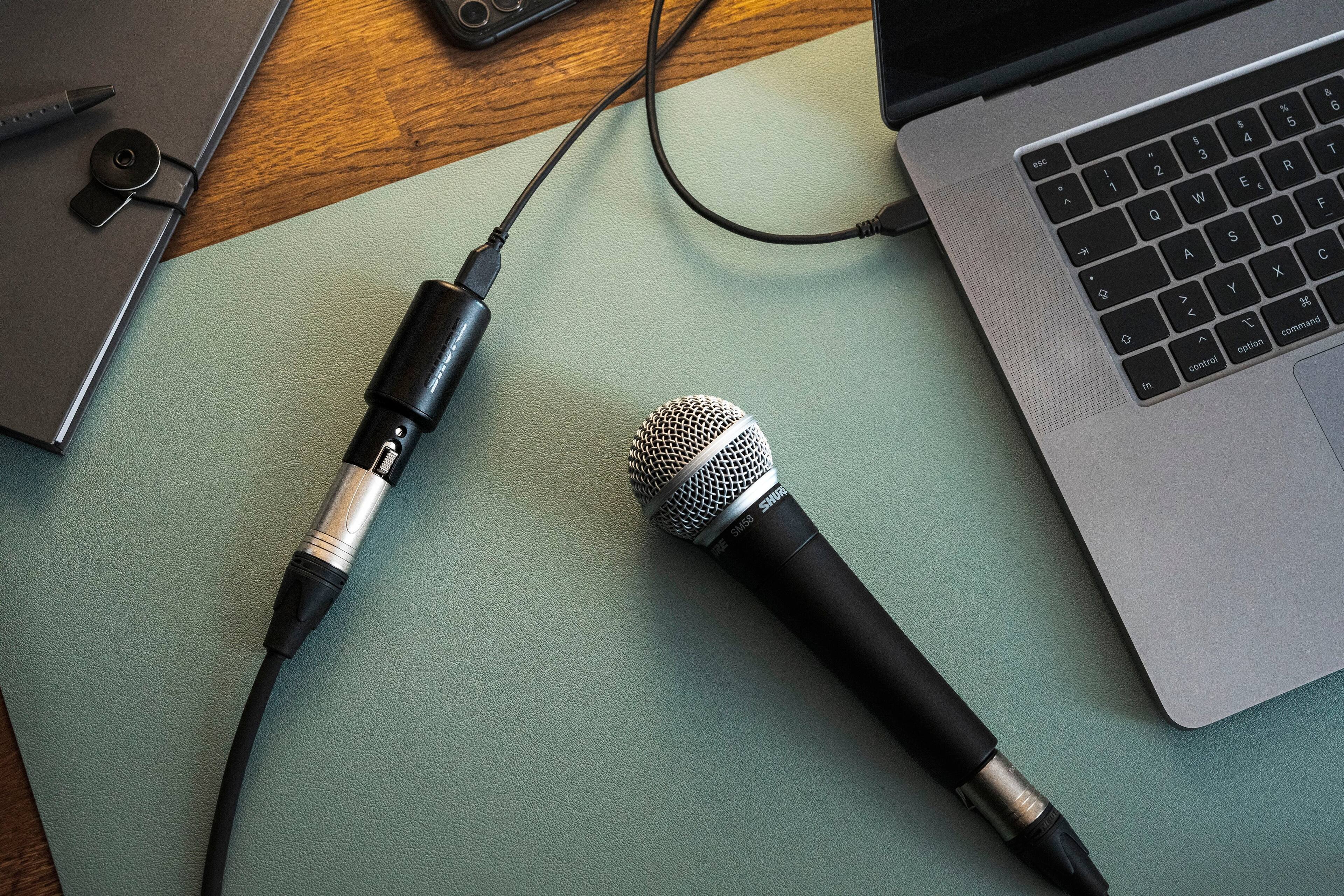 Alt View 17. Shure - MVX2U XLR to USB Digital Audio Interface - Black.