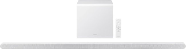 Samsung - HW-S801D 3.1.2 Channel Q-Series Ultra Slim Soundbar with Wireless Subwoofer, Dolby Atmos and Q-Symphony - White