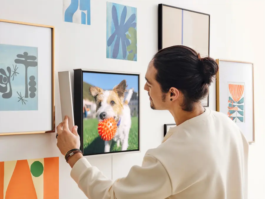 Alt View 22. Samsung - HW-LS60D Music Frame Smart Speaker/Picture Frame, Dolby Atmos - Black.